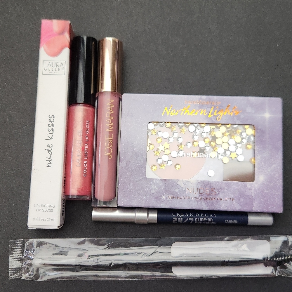 Makeup Bundle Laura Geller Josie Maran Urban Decay BareMinerals + Brush